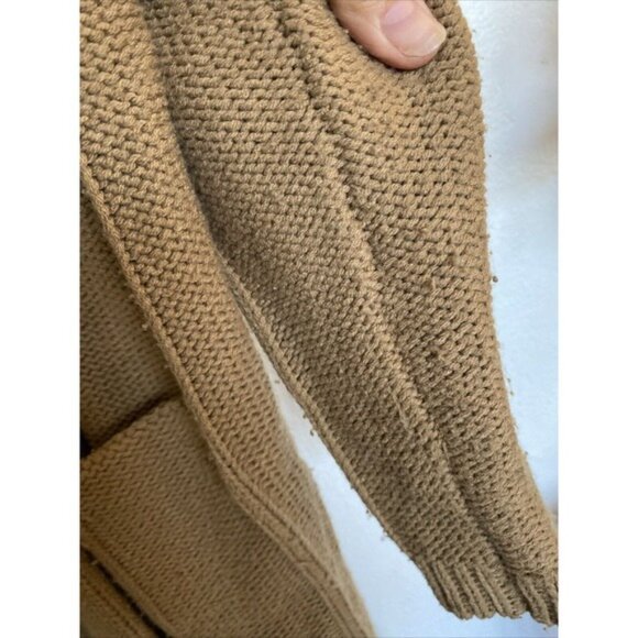 Final Touch Womens Cardigan Duster Open Front Thick Knit Brown S/M Boho Classic - Picture 7 of 8